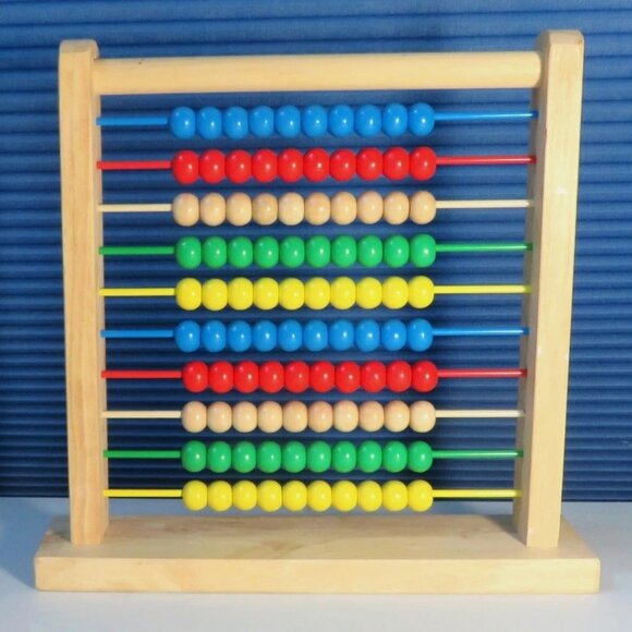 Melissa & Doug Abacus Wooden Counting Toy Educational 11.5 Inches High - Picture 2 of 3